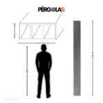 Pérgola De Exterior Slate Gray - Image 3