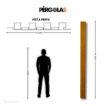Pérgola PVC Roble - Image 5