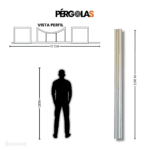 Pérgola WPC Curvo Modern Gray - Image 3