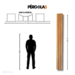 Pérgola WPC Curvo Cerezo - Image 4