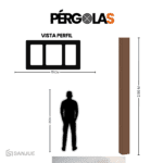 PERGOLA WPC RECTANGULAR COFFE - Image 2