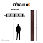 PERGOLA WPC 3 CANAL EXTERIOR CAFE - Image 2