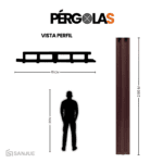 PERGOLA WPC 3 CANAL EXTERIOR CAFE - Image 2
